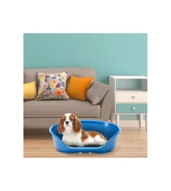 Cuccia da interno per cani e gatti "siesta deluxe 6" blu, 70,5x52x23,5 cm - ferplast