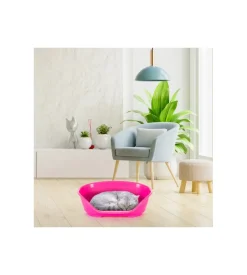 Cuccia da interno per cani e gatti "siesta deluxe 2" fucsia, 49x36x17,5 cm - ferplast