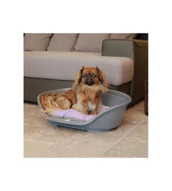 Cuccia da interno per cani e gatti "siesta deluxe 4" grigio, 61,5x45x21,5 cm - ferplast