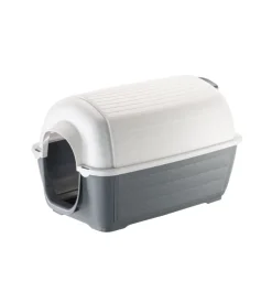 Cuccia per cani da esterno ferplast "kenny mini" in resina grigio 40x66x40 cm