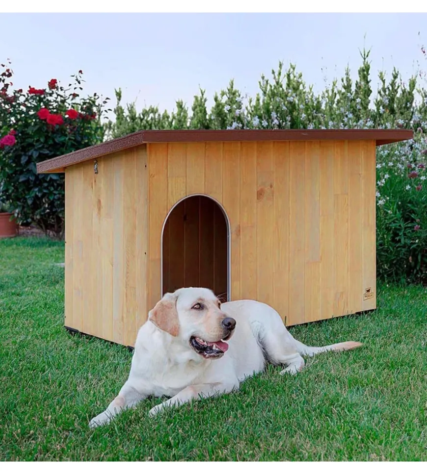 Cuccia per cani da esterno ferplast "baita 120" in pino nordico 140x85,5x87 cm