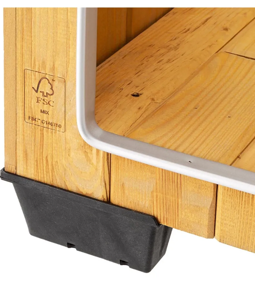 Cuccia per cani da esterno ferplast "baita 120" in pino nordico 140x85,5x87 cm