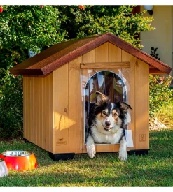 Cuccia per cani da esterno ferplast "domus large" in pino nordico 81x101x78 cm