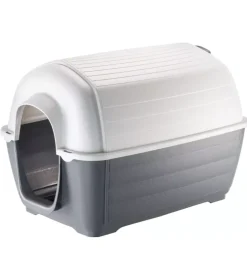 Cuccia per cani da esterno ferplast "kenny 03" in resina grigio 60x89x60 cm