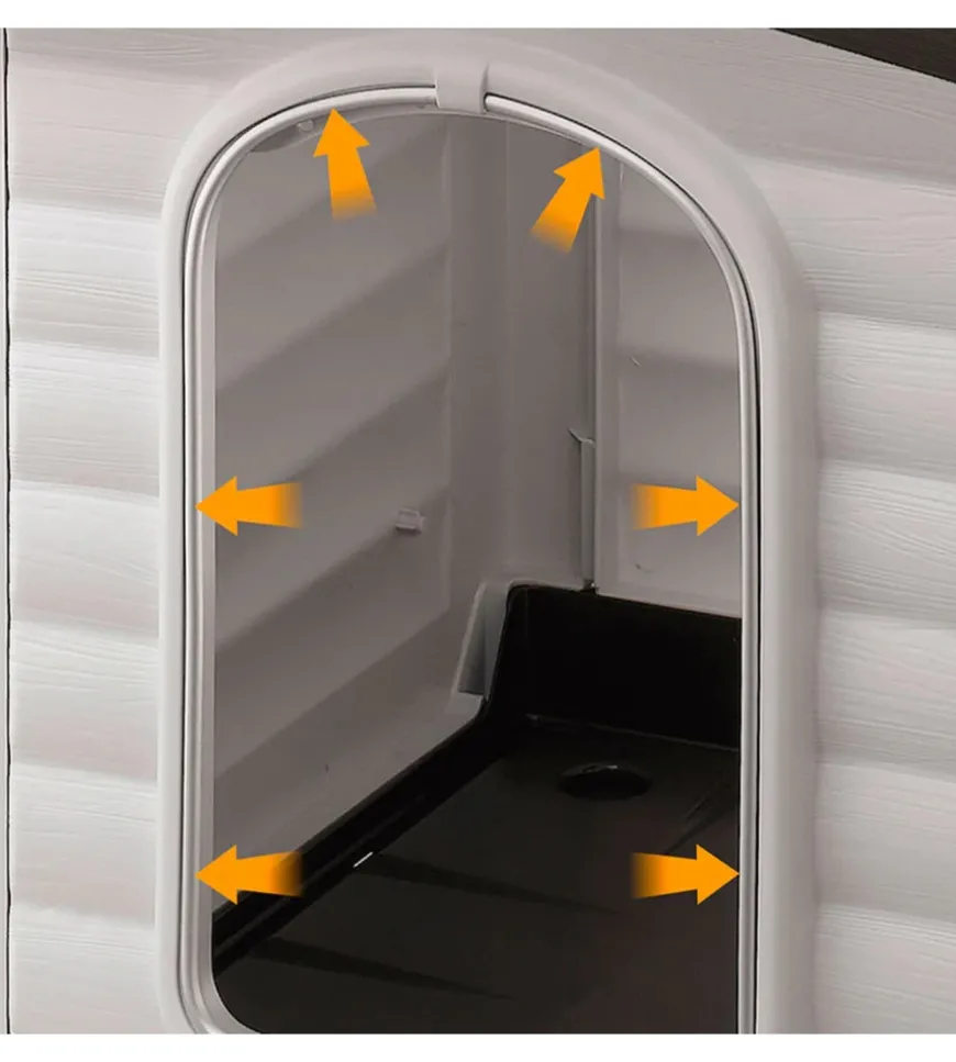 Cuccia per cani da esterno ferplast "dogvilla 110" con parete ribaltabile in resina grigio 111x84x79 cm