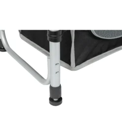 Cucina da campeggio pieghevole brunner "snack easy black" in alluminio e poliestere nero 1 scomparto 141x50x80,5 cm