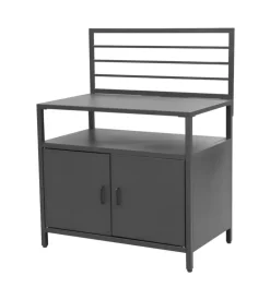 Cucina da esterno modulare ompagrill "modulo 2" in alluminio nero 61,5x100x130 cm