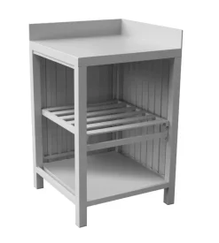 Cucina da esterno modulare solaria "modulo 2" in alluminio grigio chiaro 60x60x90 cm