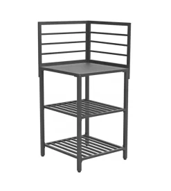 Cucina da esterno modulare ompagrill "modulo 3" in alluminio nero 61,5x61,5x130 cm