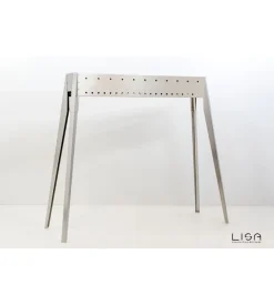 Cuocispiedini a carbonella lisa "miami 800" in acciaio inox  106x36x83 cm