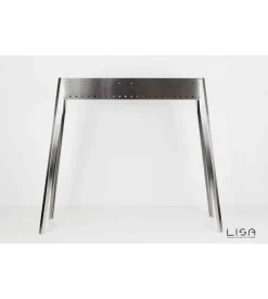Cuocispiedini a carbonella lisa "miami 800" in acciaio inox  106x36x83 cm
