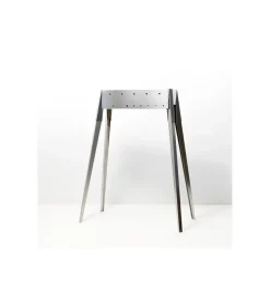 Cuocispiedini a carbonella lisa "miami 500" in acciaio inox 60x36x83 cm