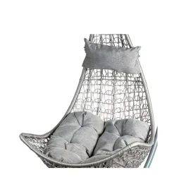 Cuscino di ricambio per poltrona sospesa eurogarden in tessuto colore grigio scuro spessore 3 cm