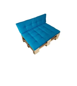 Cuscino seduta eurogarden per divano in pallet in tessuto turchese 120x80x10 cm