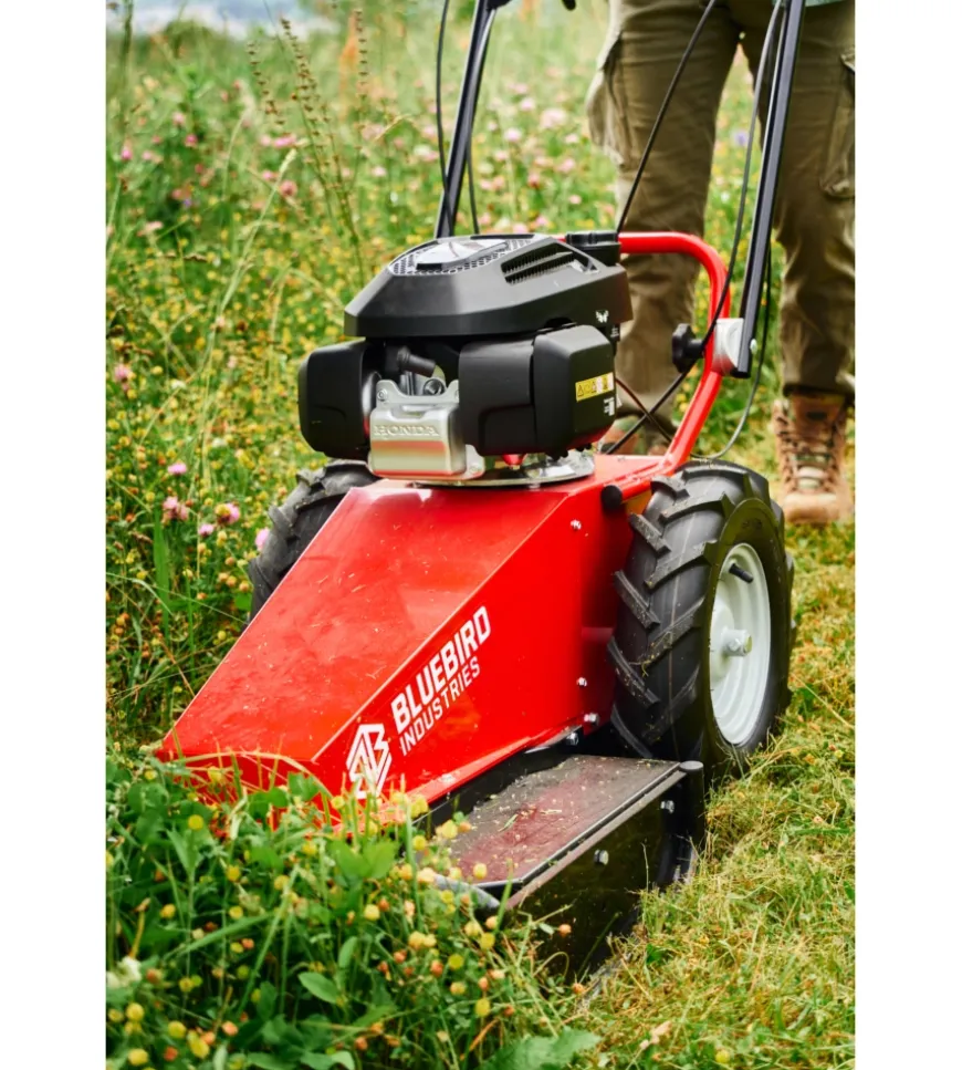 Decespugliatore a scoppio su ruote bluebird "domino ts pro ho" con testina e lama 4t 201 cc - motore honda