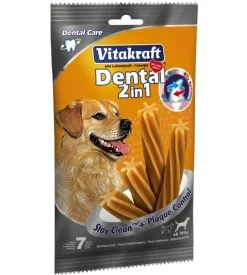 "dental 2 in 1" medium, snack da rosicchiare 7 pezzi- vitakraft.