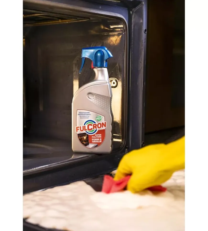 Detergente spray per forni e griglie fulcron "super pulitore" 750 ml