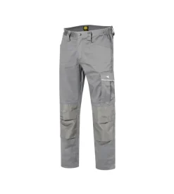 Diadora pantaloni da lavoro rock stretch grigio, tg. l
