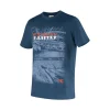 Diadora t-shirt da lavoro manica corta organic blu, tg l