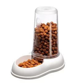 Distributore di cibo o acqua per cani e gatti "azimut 1500", bianco - ferplast