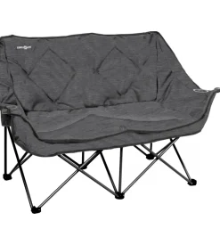 Divano 2 persone da campeggio brunner "action sofa" in acciaio e poliestere grigio 148x63x44/92 cm
