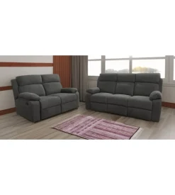 Divano 2 posti bellahome "annika" con recliner manuale, 145x93x101 cm