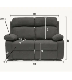 Divano 2 posti bellahome 