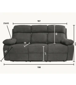 Divano 3 posti bellahome