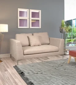 Divano 2 posti bellahome "camilla" beige 170x104x89 cm