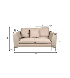 Divano 2 posti bellahome 