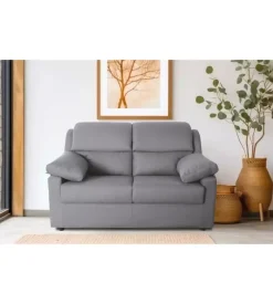 Divano 2 posti bellahome "firenze" grigio tessuto sfoderabile e antimacchia, 150x95x93 cm