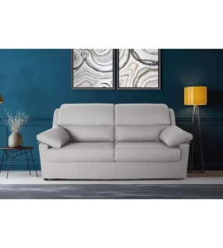 Divano 3 posti bellahome "firenze" beige tessuto sfoderabile e antimacchia, 190x95x93 cm