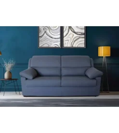 Divano 3 posti bellahome "firenze" avio tessuto sfoderabile e antimacchia, 190x95x93 cm