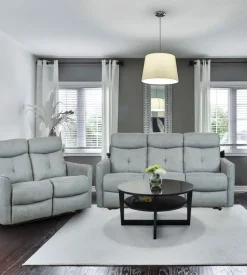 Divano 2 posti bellahome "mia" con recliner manuale grigio antracite 127x90x101 cm