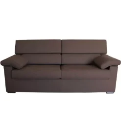 Divano 3 posti bellahome "venezia" marrone tessuto sfoderabile e antimacchia, 200x93x93 cm