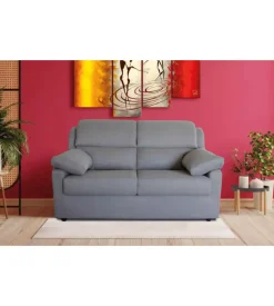 Divano 2 posti maxi bellahome "firenze" grigio tessuto sfoderabile e antimacchia, 170x95x93 cm