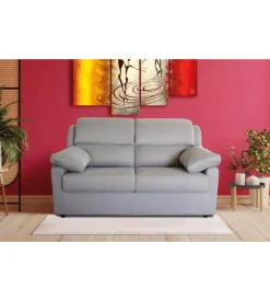 Divano 2 posti maxi bellahome "firenze" grigio tessuto sfoderabile e antimacchia, 170x95x93 cm