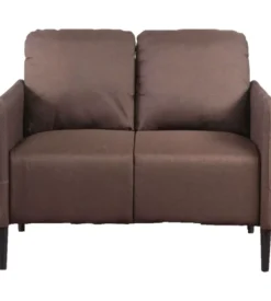Divano 2 posti "poker" marrone, 135x81x90 cm