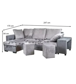 Divano angolare bellahome 