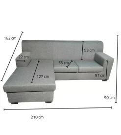 Divano con penisola reversibile bellahome 