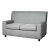 Divano "ester" 2 posti in tessuto grigio scuro, 137x80x85 cm