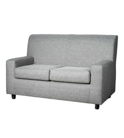 Divano "ester" 2 posti in tessuto grigio scuro, 137x80x85 cm