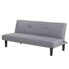 Divano letto 3 posti "astrid" in tessuto grigio, 168x74x78 cm