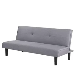 Divano letto 3 posti "astrid" in tessuto grigio, 168x74x78 cm