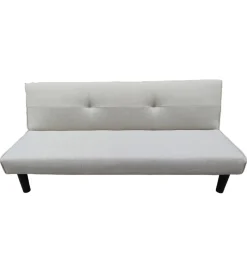 Divano letto 3 posti "astrid" in tessuto tortora, 168x74x78 cm