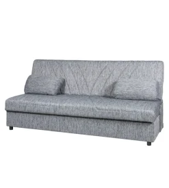 Divano letto 3 posti "fiji" grigio con cassettone contenitore, 183x81x89 cm