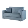 Divano letto "afrodite" 2 posti grigio-blu 155x80x87 cm