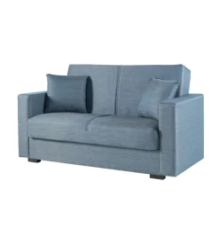Divano letto "afrodite" 2 posti grigio-blu 155x80x87 cm