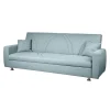 Divano letto contenitore bellahome "eva" 3 posti colore grigio menta, 220x84x85 cm