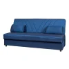 Divano letto "fiji" 3 posti in tessuto blu con cassettone contenitore, 183x81x89 cm
